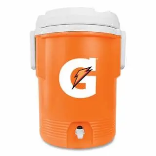 Gatorade Beverage Cooler, 5 gal, Tangerine/Ivory, Incorporates Spigot, 50425SM-23