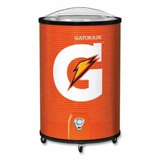 Gatorade Rugged Ice Barrel, (36) 20 oz Bottles, Silver/Orange/White, 50414SM-21