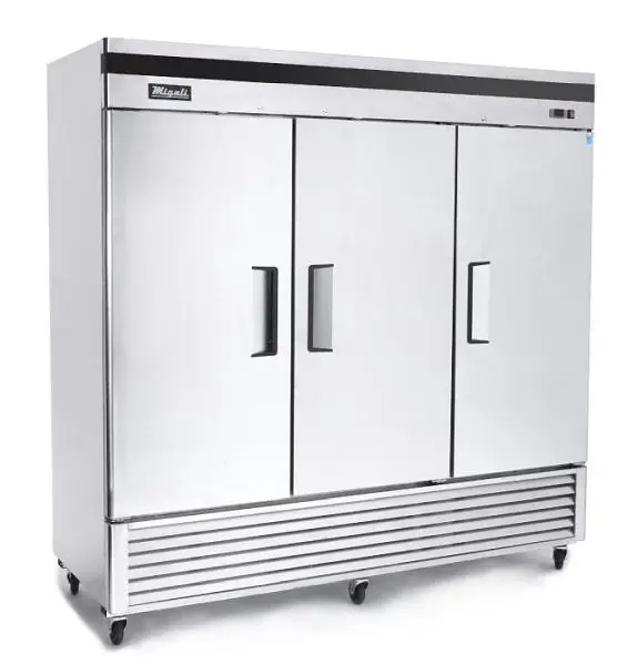 Migali CSA-Approved 3 Door Reach- Refrigerator, 81.9"x31.5"x83.2" (WxDxH), All natural, R290, C-3RB-HC