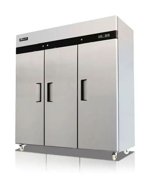 Migali 3 Door Reach- Refrigerator, 77.8"x33.2"x83.8" (WxDxH), 134A, Lift Gate included, C-3R-HC+LG