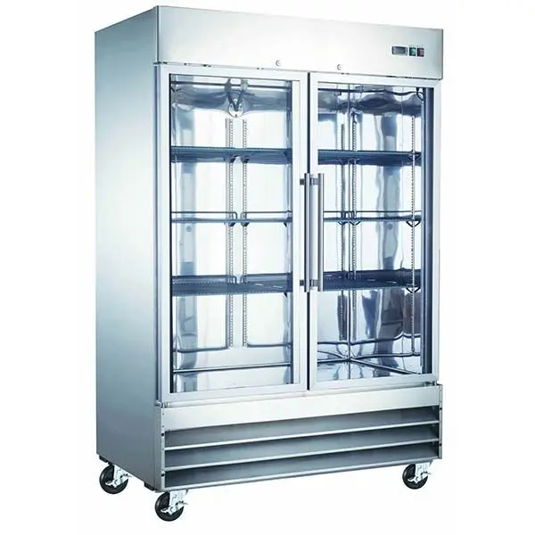 U-Star Double Glass Door Reach- Refrigerators, USRF-2D-G