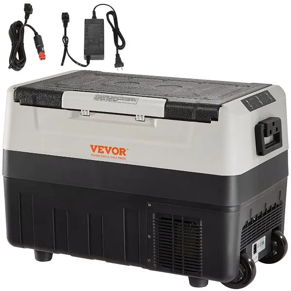 VEVOR Car Refrigerator, 12 Volt Car Refrigerator Fridge, 48 QT/45 L Dual Zone Travel-friendly Freezer, GLBXXCZBXS45LE5LJV1