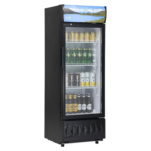 VEVOR Commercial Merchandiser Refrigerator, 6.8 Cu.Ft / 195L Beverage Refrigerator Cooler Merchandiser, DMYLZSBX68CU4G0DPV1