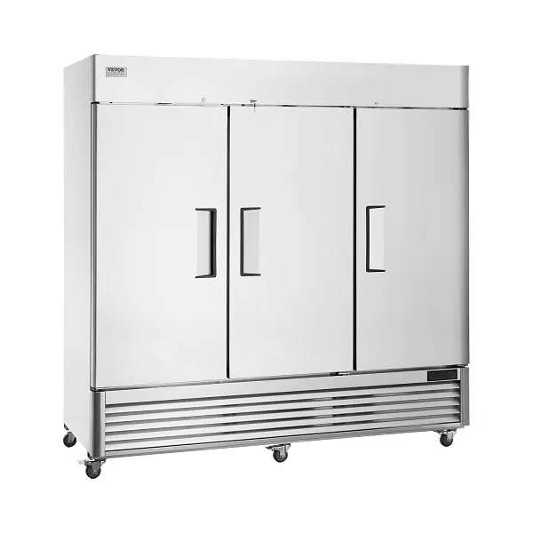VEVOR Commercial Refrigerator 60.42 Cu.ft, Reach 82.5" W Upright Refrigerator 3 Doors, LSSYLJMCLZSMBUJG4V1