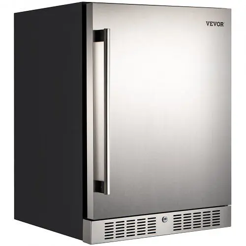 VEVOR 5.3 Cu. ft Constructed- Stainless Beverage Cooler 150L Reversible Door, BX-QRSBXSNY150L01V1