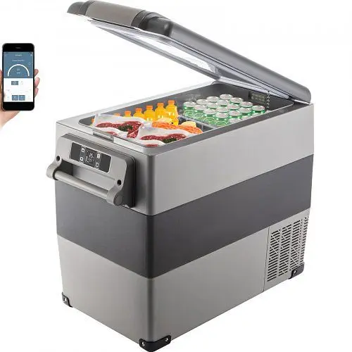 VEVOR 12 Volt Refrigerator, 58 Quart Car Refrigerator, Dual Zone Travel-friendly Refrigerator,RV Refrigerator 12/24V DC an...