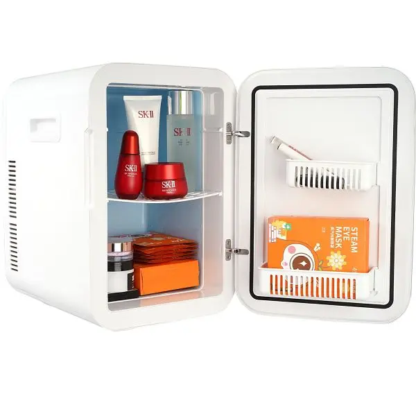 VEVOR Wide Mini Fridge, 20L Skincare Fridges Temper Regulation Touch Screen, MNBXBSBLSK20LO5KSV1