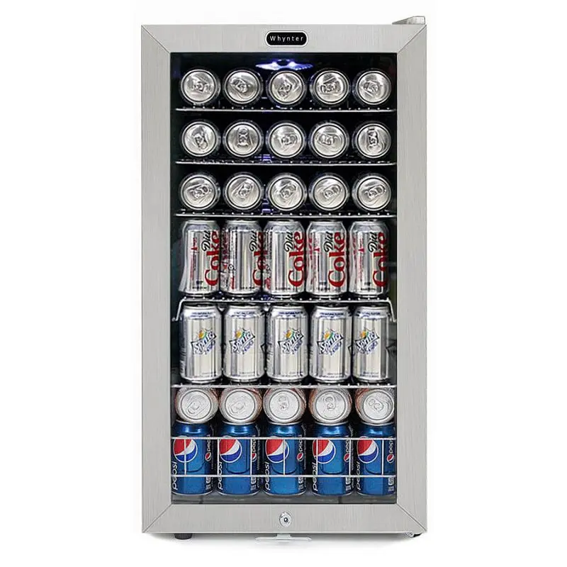 Whynter Beverage Refrigerator Lock, Stainless Steel, 120 Can Capacity, BR-128WS
