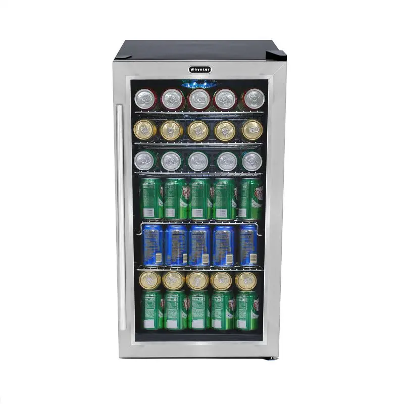 Whynter Beverage Refrigerator - Stainless High-Carbon Steel internal fan, BR-130SB