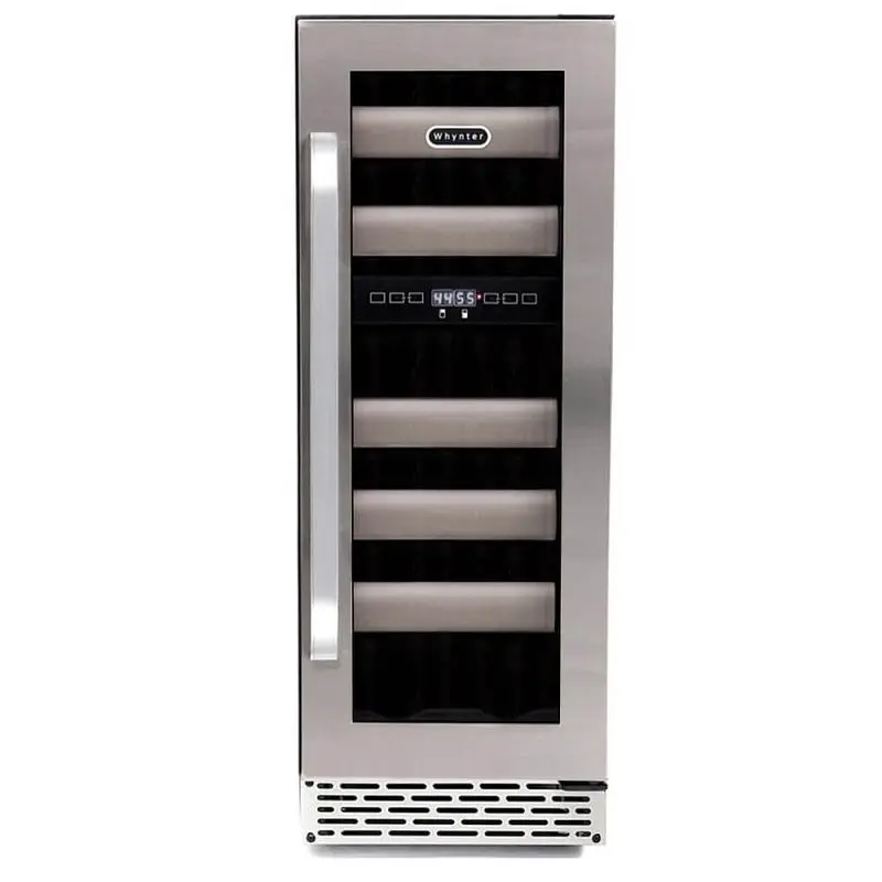 Whynter Diamond-Pattern Elite 17 Bottle, Seamless, Stainless Carbon Steel Door, Dual Zone Constructed- Wine Refrigerator, ...