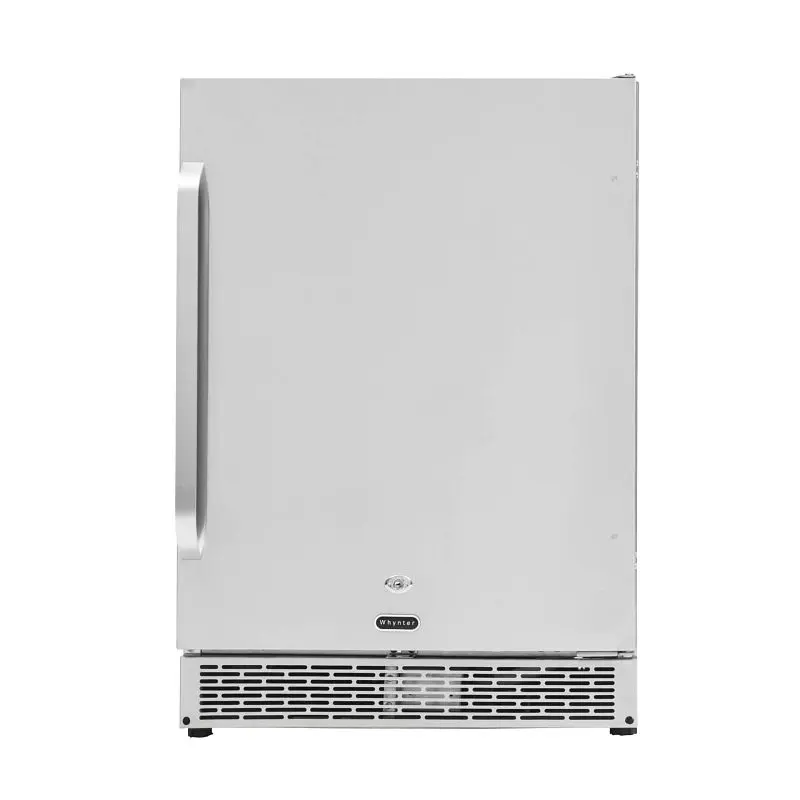 Whynter Low-Profile 24" Constructed- Outdoor 5.3 cu.ft. Beverage Refrigerator Cooler Full Stainless Alloy Steel Exter...