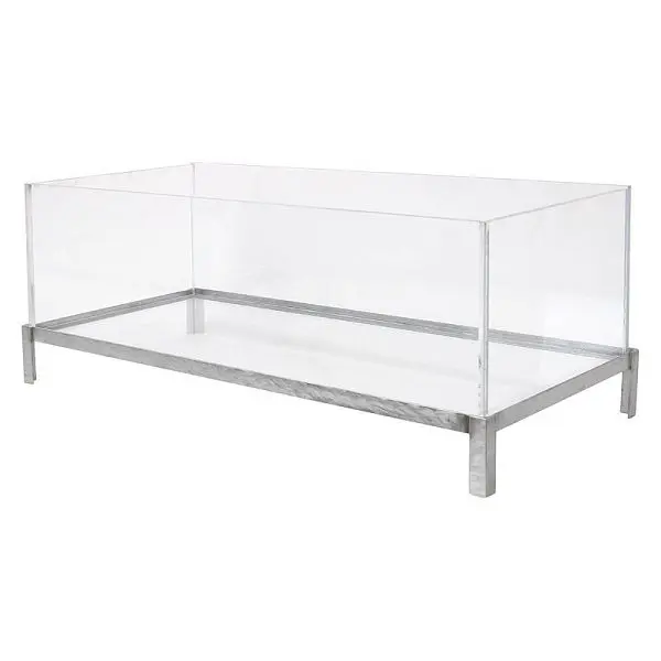 Buffet Custom Improvements Presentation Beer Tempered Glass 36” x 16” x 14” SS stand and drain, 010BDG36 Buffet Enha...