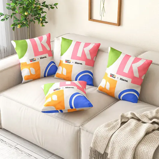 Costway 18" x 18" Inches Square Throw Pillows Removable and Washable Velvet Pillow Cases, Pink, HU10559PI-4