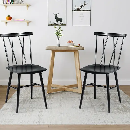 Costway Elite Set 2 Modern Dining Chairs Backrest, HW59475