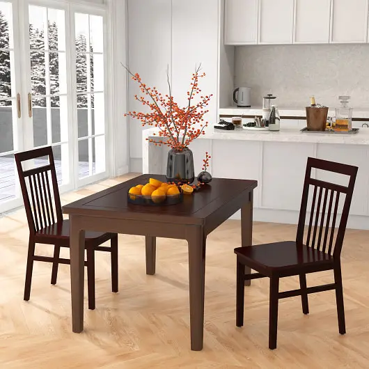 Costway Jumbo Set 2 Farmhoutilize Dining Chair Slanted High Backrest, KC56356