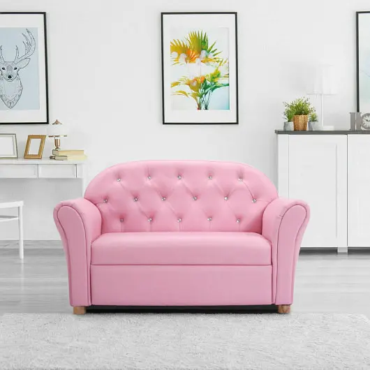 Costway Kids Princess Armrest Chair Lounge Couch, HW54192