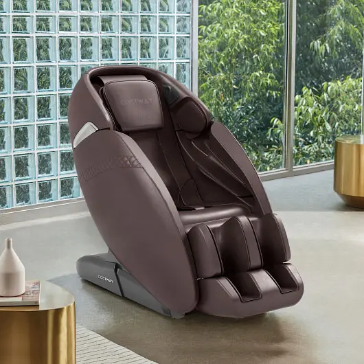 Costway Relaxation 09 - Electric Zero Gravity Massage Chair SL Monitor, Beige, JL10009WL-BN+