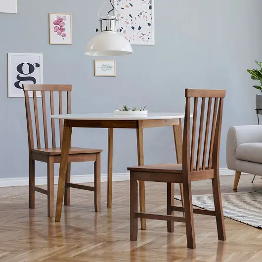 Costway Set 2 Dining Chairs Solid Wooden Legs, KC53337