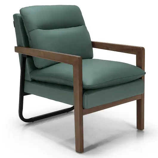 Costway Single Sofa Chair Extra-Thick Padded Backrest and Seat Cushion, Hunter Green, HV10168GN