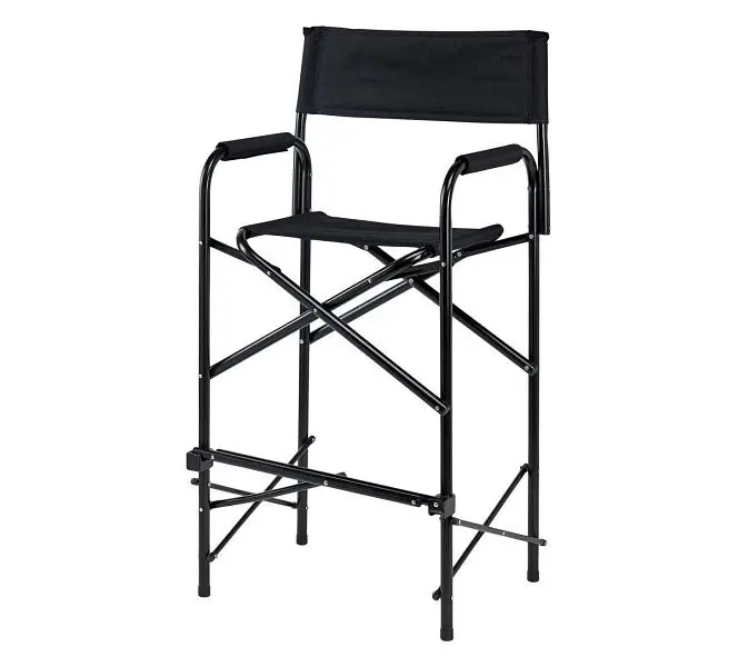 E-Z Sleek UP Tall Directors Chair Seat Height 3.75", Black, CHDIRTLBK E-Z UP