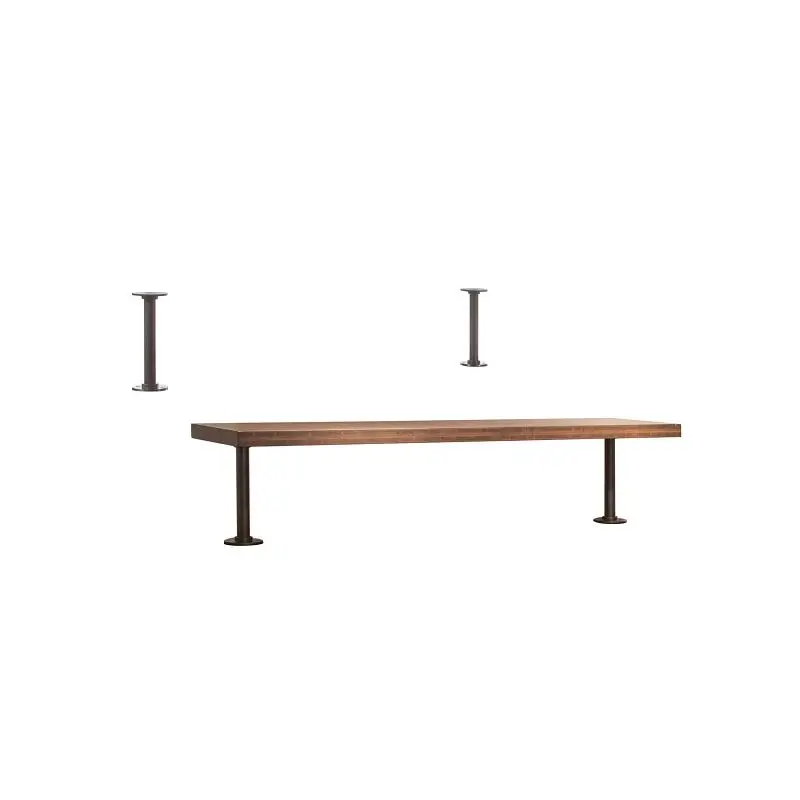 Econoco Pipeline Nesting Table Topper, Dark Brown Woodgrain Top, PSNTTOPSET