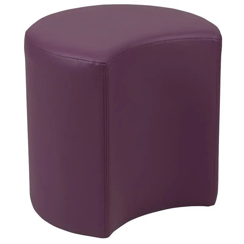 Flash Adjustable Furniture Nicholas Soft Seating Flexible Moon Classrooms and Common Spaces - 18" Seat Height (Purple...