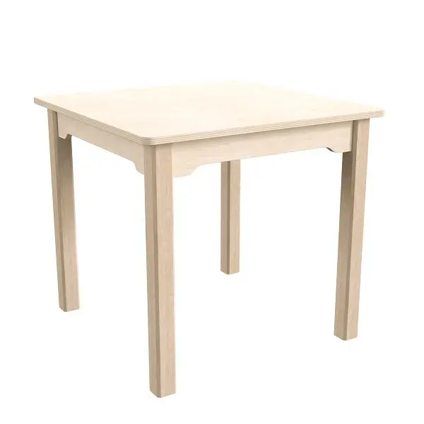Flash Authentic Furniture Bright Beginnings Commercial Grade Wooden Square Preschool Classroom Activity Table, (23.5"...