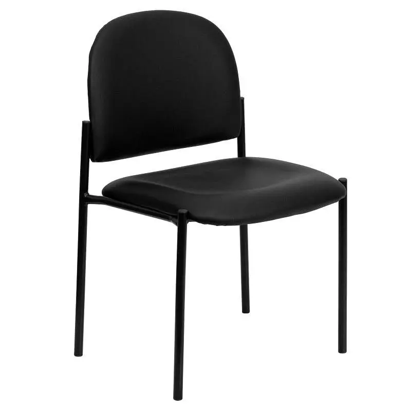 Flash Certified-Safe Furniture Tania Ease Black Vinyl Stackable Steel Side Reception Chair, BT-515-1-VINYL-GG Flash Furniture