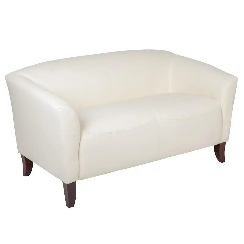 Flash Custom Furniture HERCULES Imperial Series Ivory LeatherSoft Loveseat, 111-2-WH-GG Flash Furniture