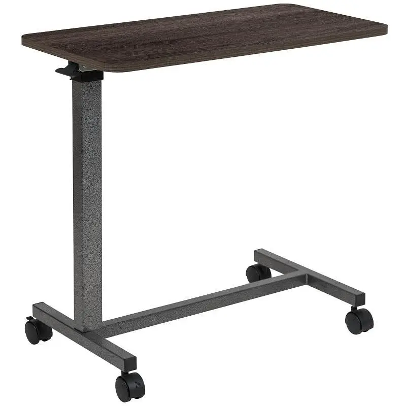 Flash Deluxe Furniture Fenwick Adjustable Overbed Table Wheels Home and Hospital, NAN-LT-28-D-OAK-GG Flash Furniture