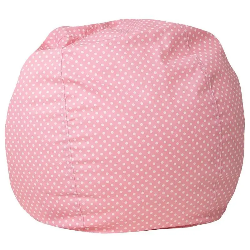 Flash Easy Furniture Dillon Small Light Spring Pink Dot Refillable Bean Bag Chair Kids and Teens, DG-BEAN-SMALL-DOT-PK-GG ...