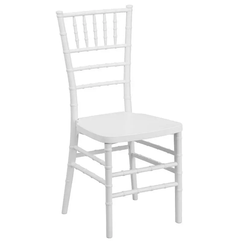 Flash Efficient Furniture HERCULES PREMIUM Series Matte White Resin Stacking Chiavari Chair, LE-WHITE-GG Flash Furniture