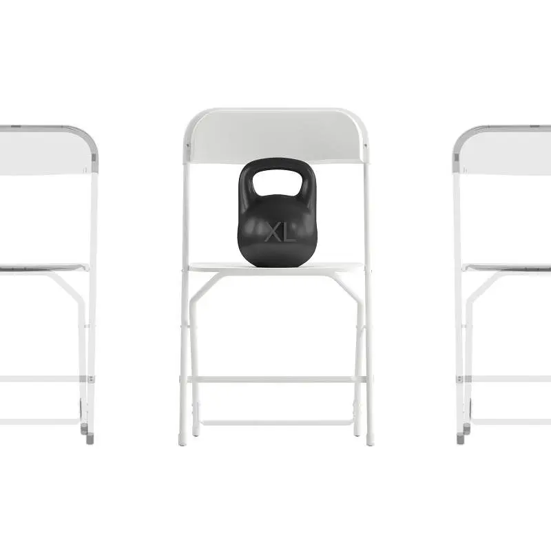 Flash Extra-Large Furniture Hercules Big and Tall Commercial Folding Chair - Extra Wide 650LB. Capacity - Long-lasting Pla...