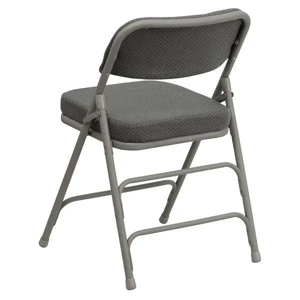 Flash Extra-Large Furniture HERCULES Series Luxury Timeless Curved Triple Braced & Double Hinged Graphite Fabric Metal...