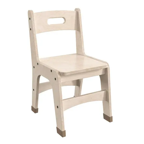 Flash Fast-Acting Furniture Bright Beginnings Commercial Wooden Classroom Chairs, 11.5" Seat Non-Slip Foot Cap & ...