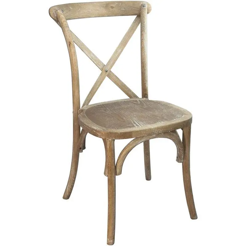 Flash Furniture Advantage Bare Cream Grain X-Back Chair, X-BACK-NWG