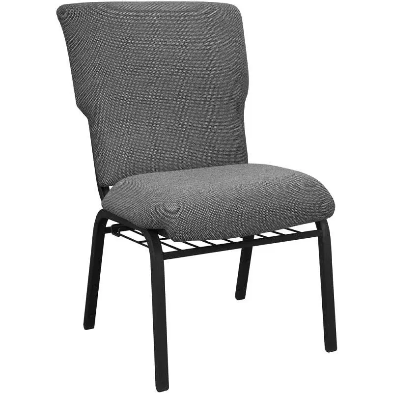 Flash Furniture Advantage Matte Black Marble Discount Church Chair - 21 . Wide, EPCHT-117