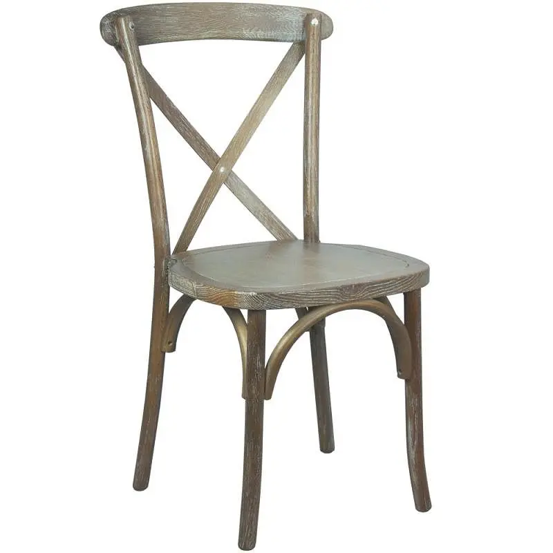 Flash Furniture Advantage Medium White Grain X-Back Chair, X-BACK-MEDWHT