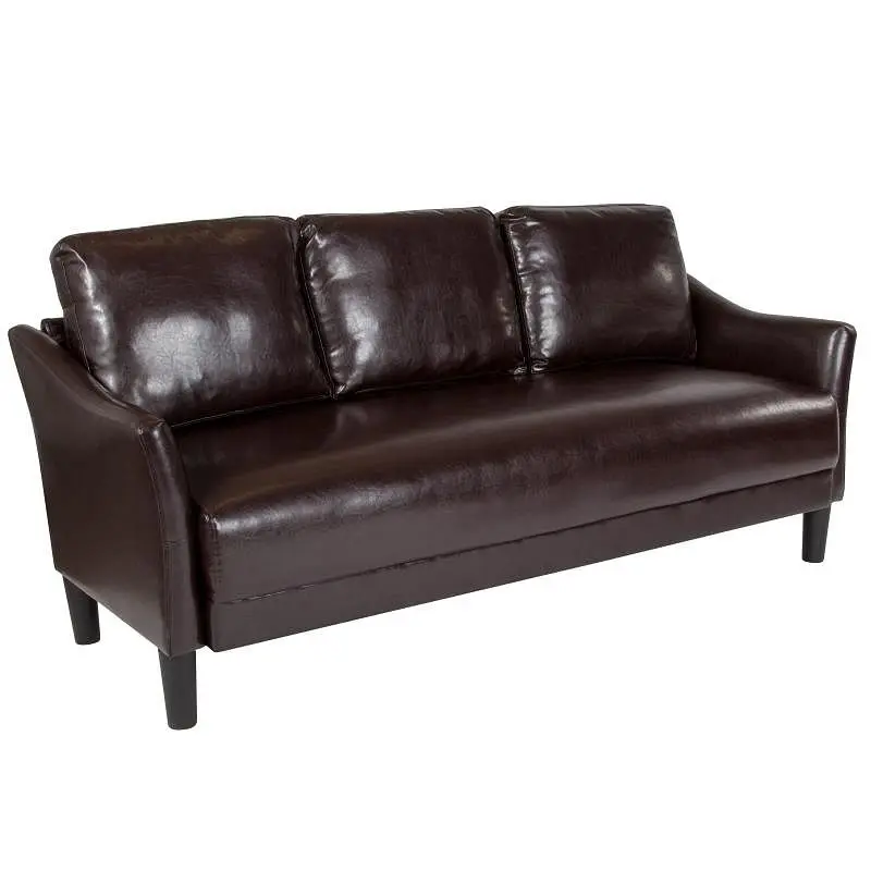 Flash Furniture Asti Upholstered Sofa Brown LeatherSoft, SL-SF915-3-BRN-GG