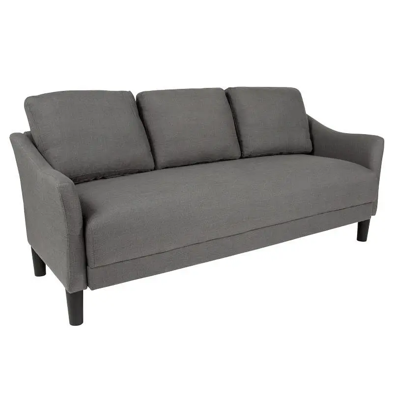 Flash Furniture Asti Upholstered Sofa Dark Slate Gray Fabric, SL-SF915-3-DGY-F-GG