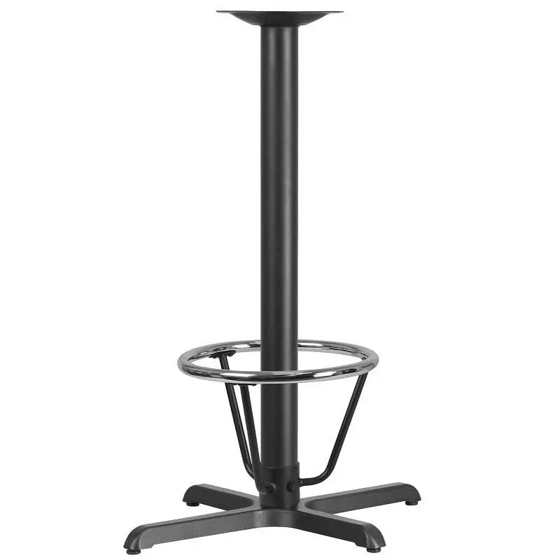 Flash Furniture Beverly 23.5'' x 29.5'' Restaurant Table X-Base 3'' Dia. Bar Height Column a...