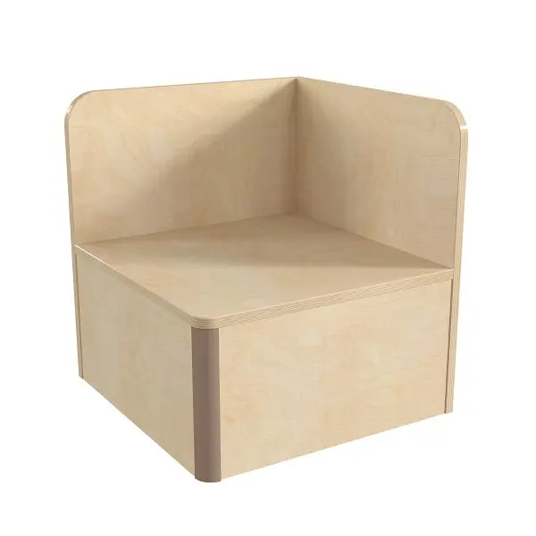 Flash Furniture Bright Beginnings Commercial Grade Modular Classroom Seating Wooden Corner Table, Natural, MK-KE24336-GG