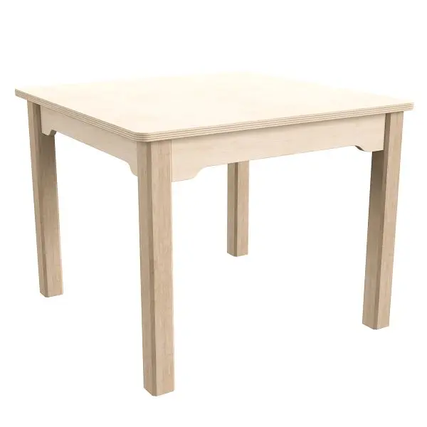 Flash Furniture Bright Beginnings Commercial Grade Wooden Square Preschool Classroom Activity Table, (23.5"W x 18&quo...