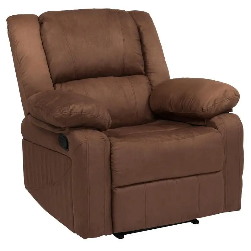 Flash Powerful Furniture Harmony Series Chocolate Brown Microfiber Recliner, BT-70597-1-BN-MIC-GG Flash Furniture