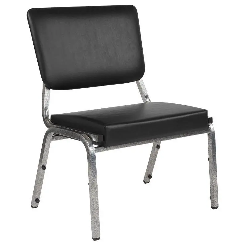 Flash Precision Furniture HERCULES Series 1000 lb. Rated Matte Black Antimicrobial Vinyl Bariatric Medical Reception Chair...