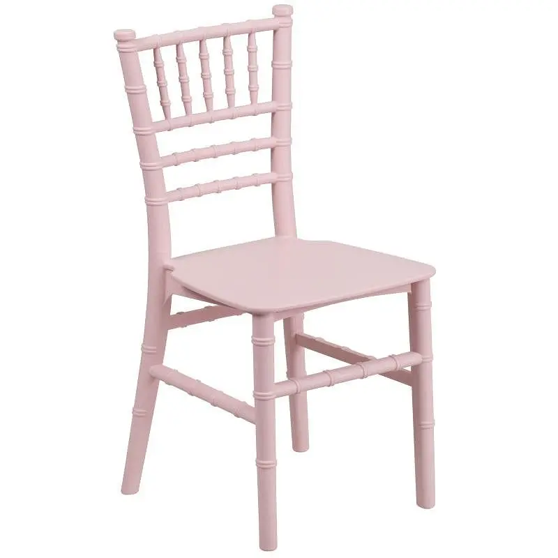 Flash Premium Furniture HERCULES Child Pink Resin Party and Event Chiavari Chair Commercial and Residential Use, LE-L-7K-P...