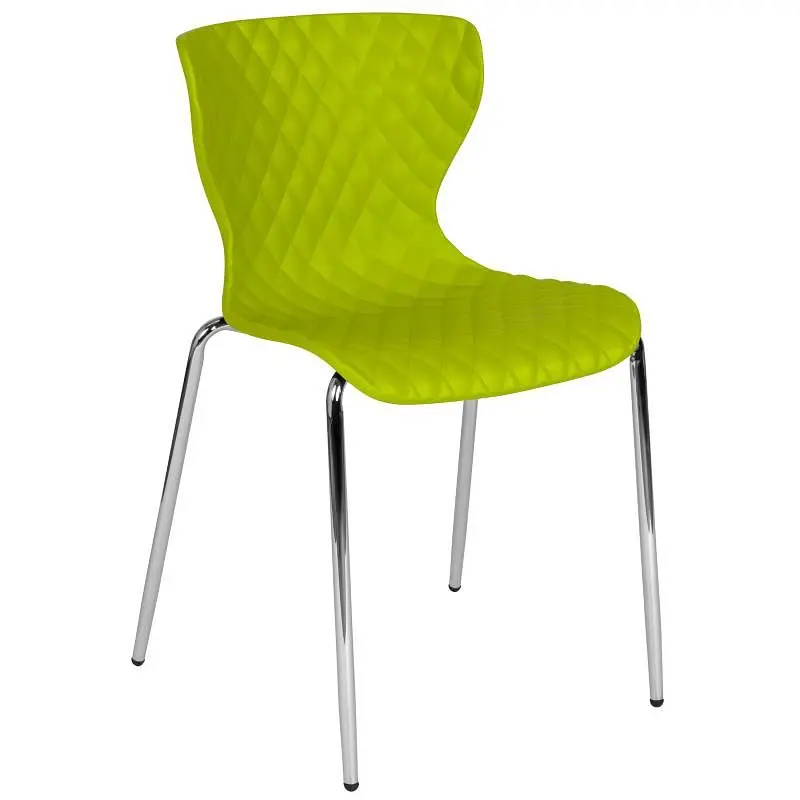 Flash Premium Furniture Lowell Contemporary Design Citrus Green Plastic Stack Chair, LF-7-07C-CGRN-GG Flash Furniture
