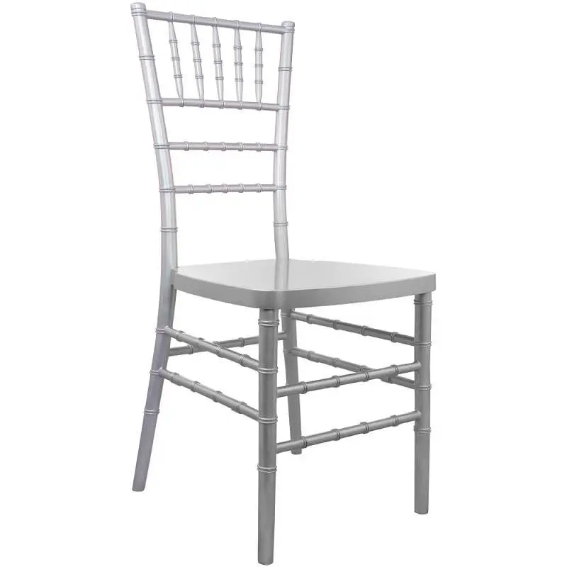 Flash Protected Furniture Advantage Silver Resin Chiavari Chair, RSCHI-S Flash Furniture