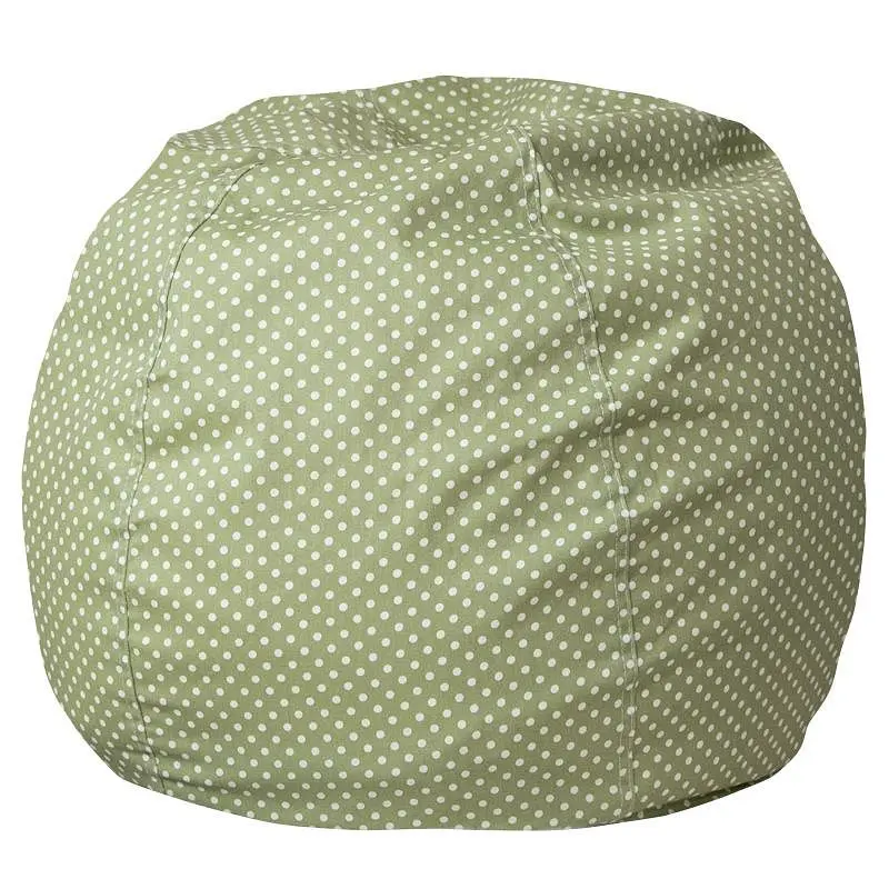 Flash Protected Furniture Dillon Small Green Dot Refillable Bean Bag Chair Kids and Teens, DG-BEAN-SMALL-DOT-GRN-GG Flash ...