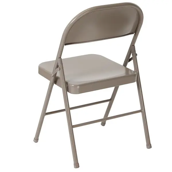 Flash Robust Furniture HERCULES Series Double Braced Gray Metal Folding Chair, Pack 2, 2-BD-F002-GY-GG Flash Furniture